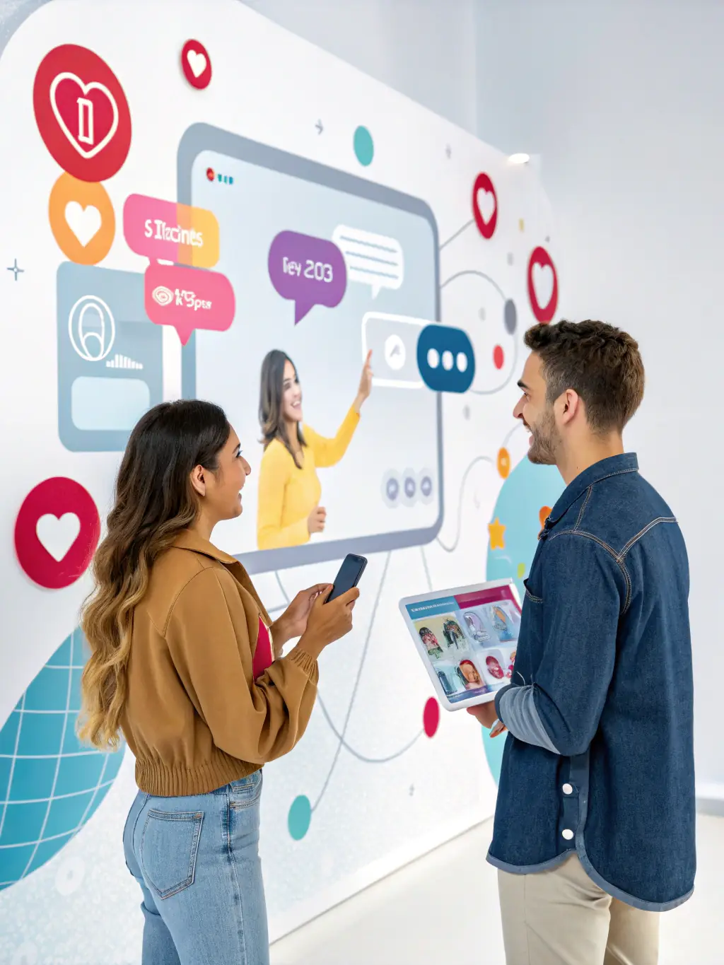 A stylized image showing customer profiles being analyzed by AI, highlighting patterns in behavior and preferences, with a focus on personalized marketing strategies.