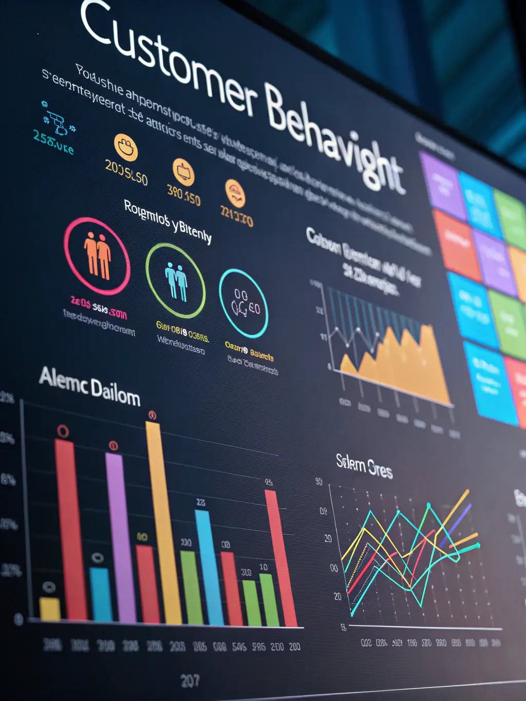 A visual representation of sentiment analysis being performed on customer feedback data, showcasing the extraction of emotional cues for AI ExpertConsult.